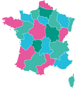 Carte de France CEV
